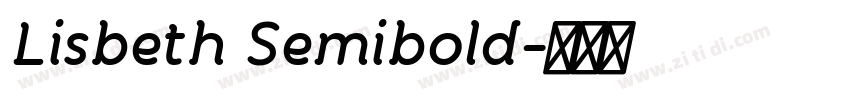 Lisbeth Semibold字体转换